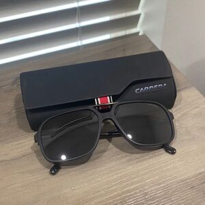 Carrera Matte Black Aviator Shades